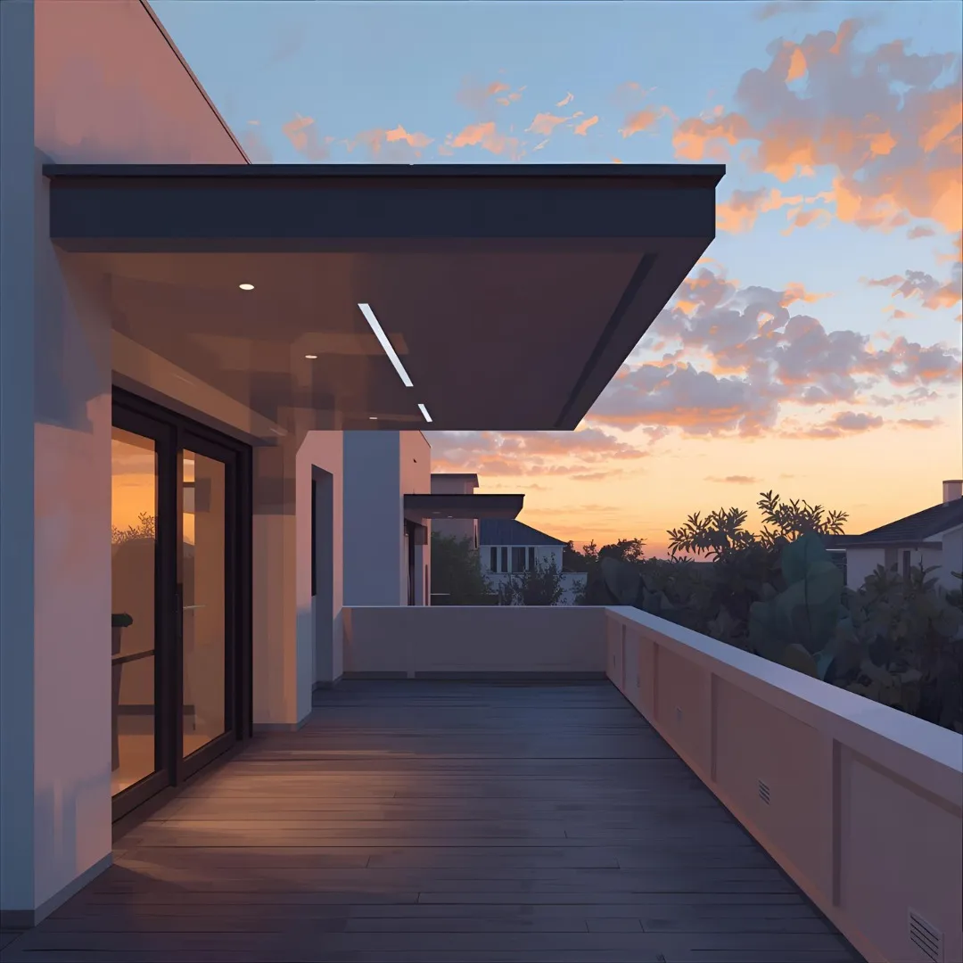 屋外テラスの計画・設計には、日照や風通しを考慮し、省エネ効果...